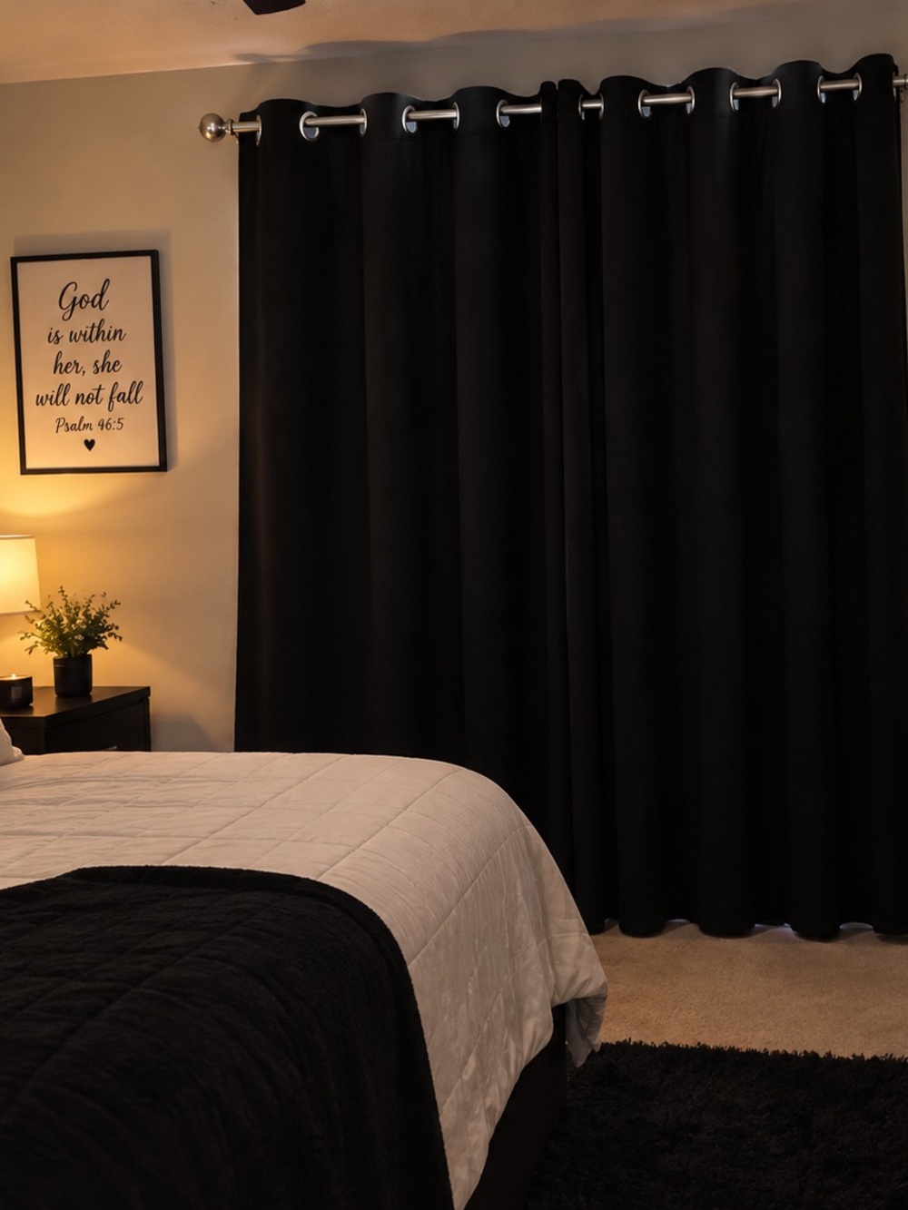 Black Home curtain